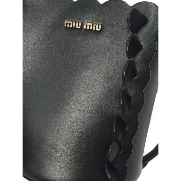 Miu Miu Flower 2way Bucket Bag Black - Picture 4 of 9